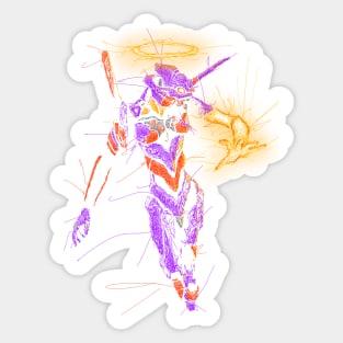 Eva unit 01 awakened scribble Sticker